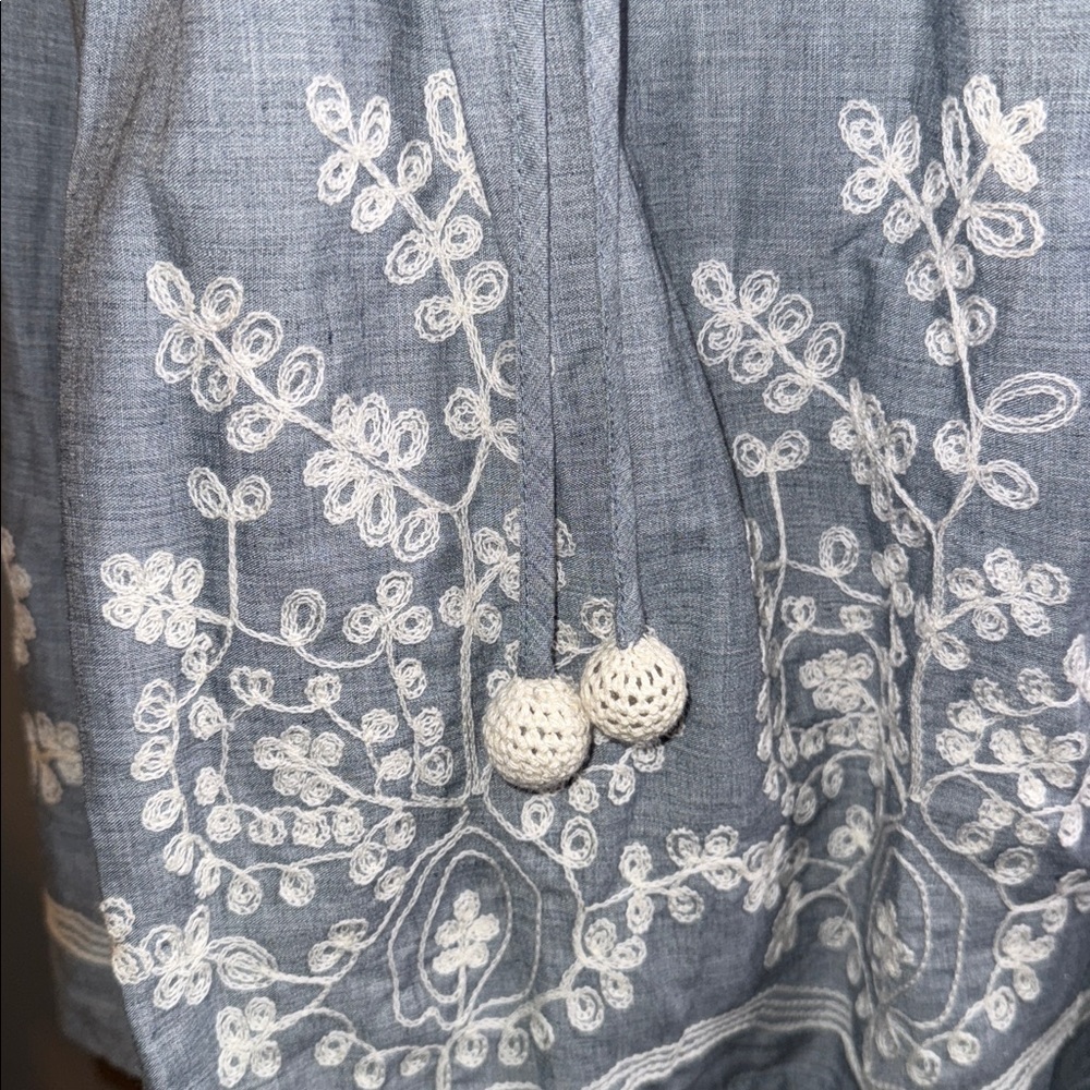 Artka Embroidered Cotton Mini Dress SZ Small - Picture 3 of 7